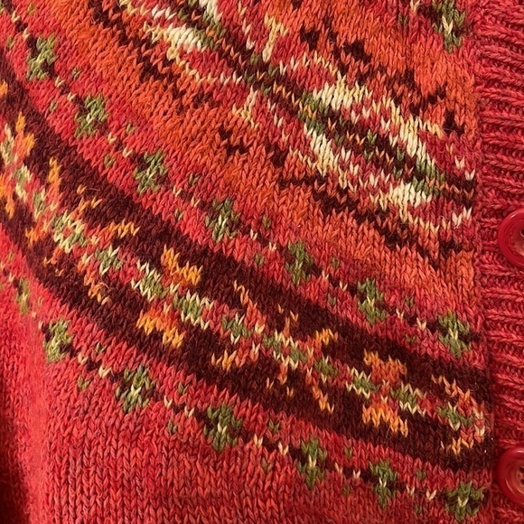 Tiara International 2004 Fair Isle Button Down Sweater - Picture 3 of 6